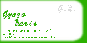 gyozo maris business card